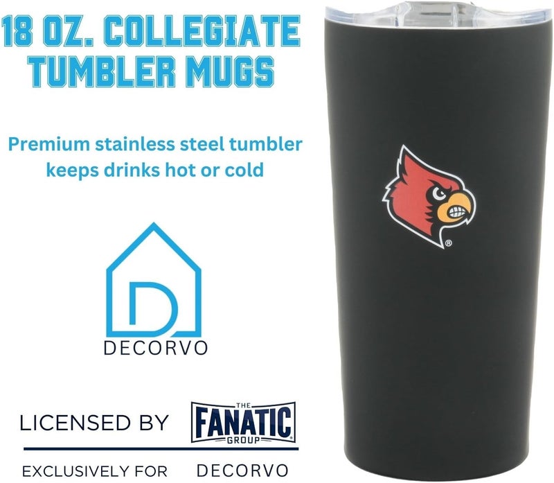 Decorvo Officially Licensed Collegiate Stainless Steel Tumbler - Double Walled Insulated Travel Tumbler with Slide Lid - 18 oz (Oregon St) - Image 2